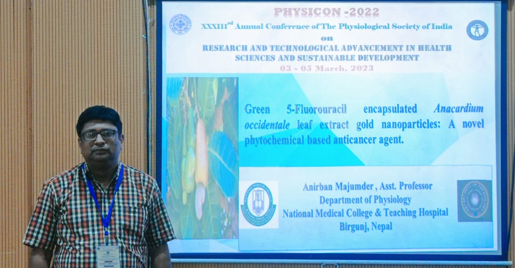 Presented an Oral Presentation entitled- “Green 5-Fluorouracil encapsulated Anacardium occidentale leaf extract gold nanoparticles: A novel phytochemical based anticancer agent”